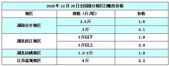 报价｜12月24日罗非鱼、花鲢鱼、白鲢鱼、河蟹最新价格