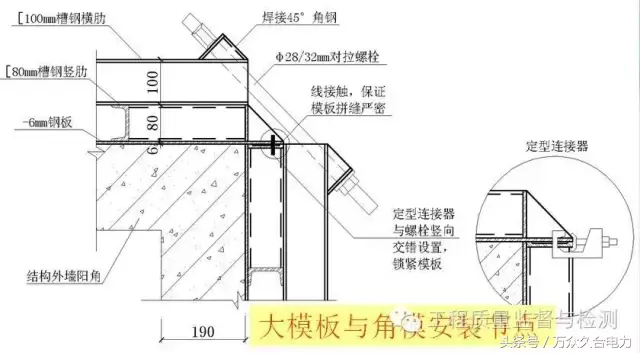 墙体小钢模安装