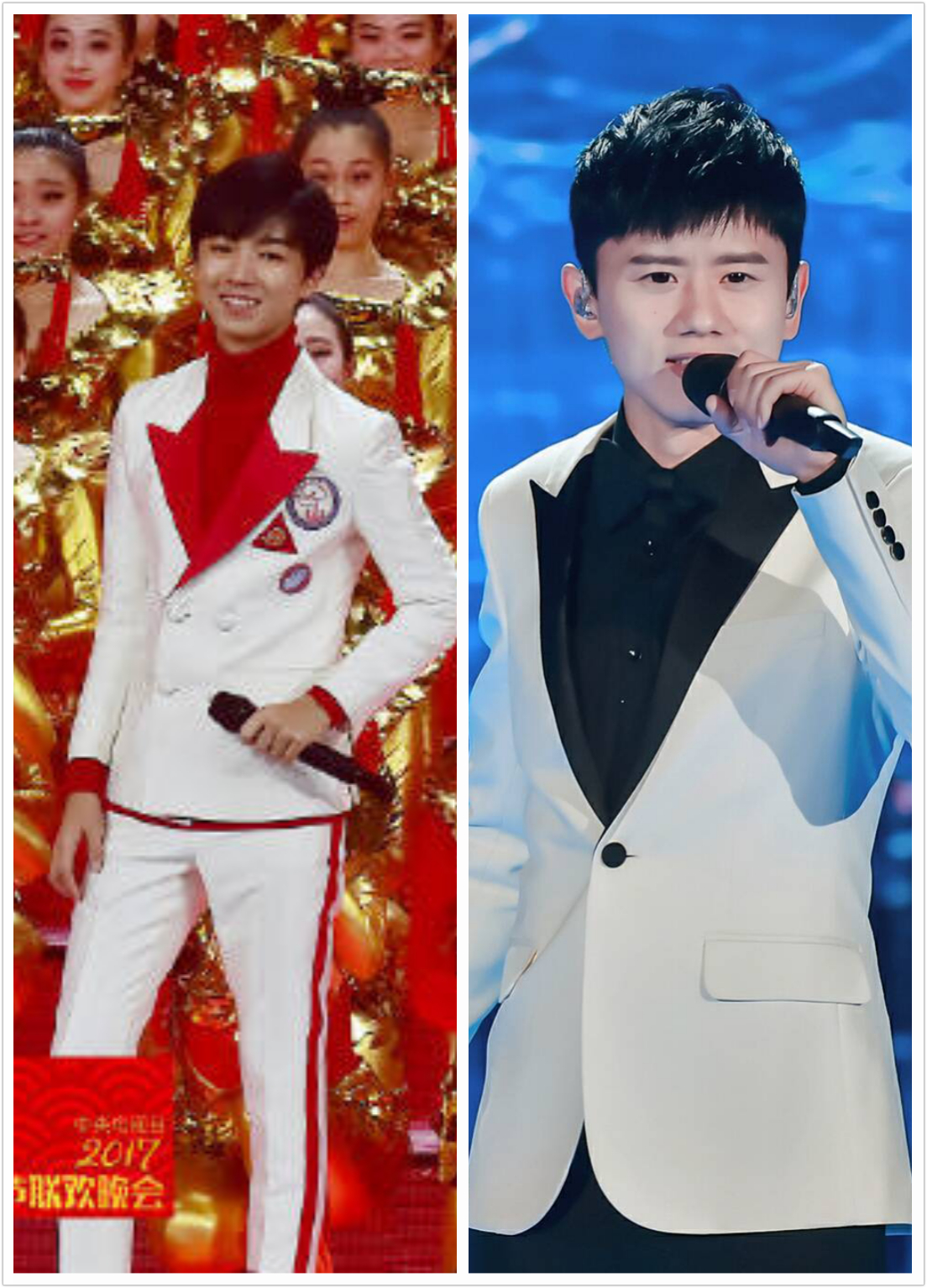 鸡年春晚基情满满 张杰王俊凯迷之情侣装