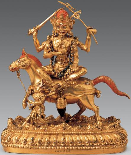 吉祥天母又称功德天,吉祥天女,俗称骡子天王,藏语称