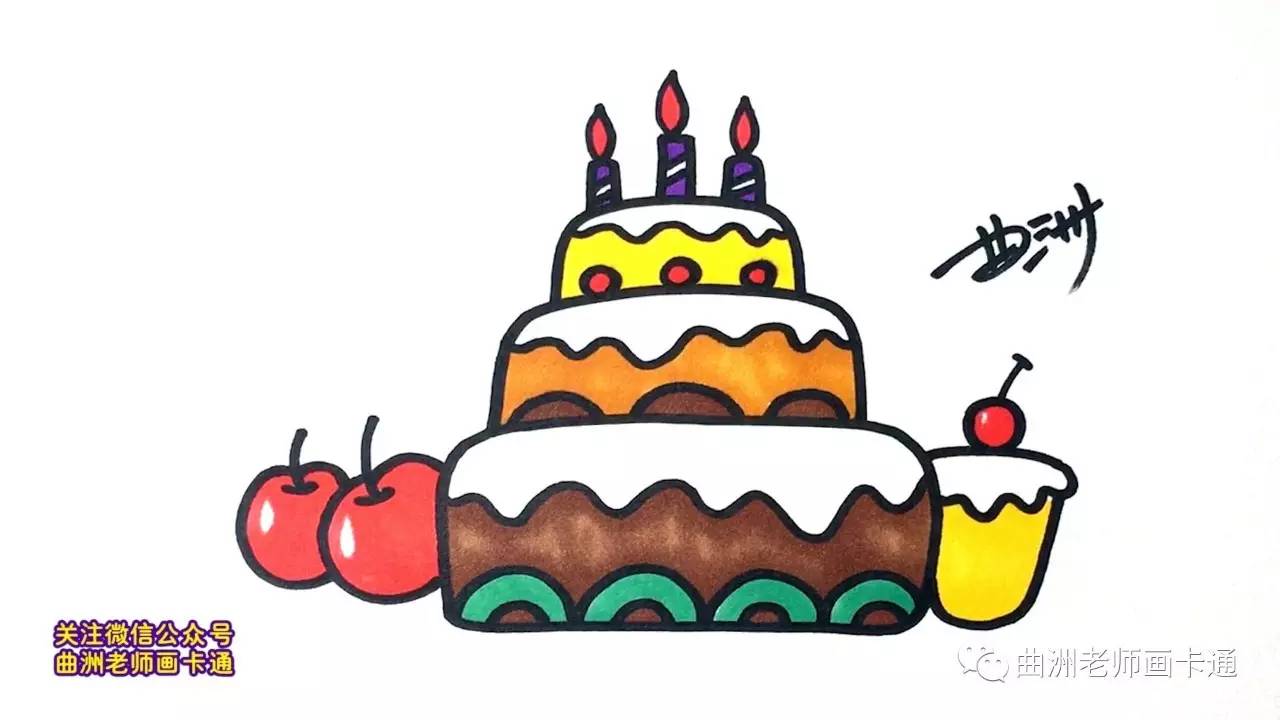 卡通门简笔画图片可爱(少儿简笔画教学-美味的蛋糕、瓶中的鲜花、公主的城堡)