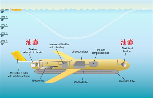 他正是在空中滑翔机的启发下设计了水下滑翔机,因此二者的航行原理