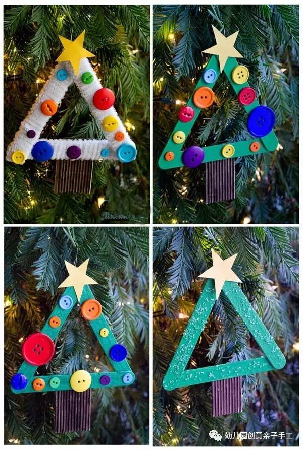 【所需材料】冰棍条,颜料,画笔,卡纸,瓦楞纸,剪刀,白乳胶,纽扣【制作