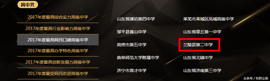 厉害了，临沂一中等三所中学在2017山东中学教育盛典中获奖