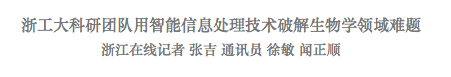 《浙江在线》报道浙工大信息工程学院张贵军教授团队研究成果