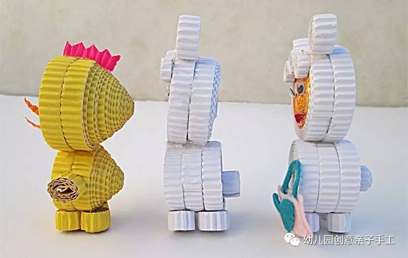 幼儿园亲子手工之瓦楞纸制作大全,寿司鲜花动物等教程,很实用!