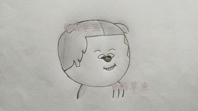 简笔画教你画Q版胖长今 画这么胖长今看了要气炸 过程简单好学