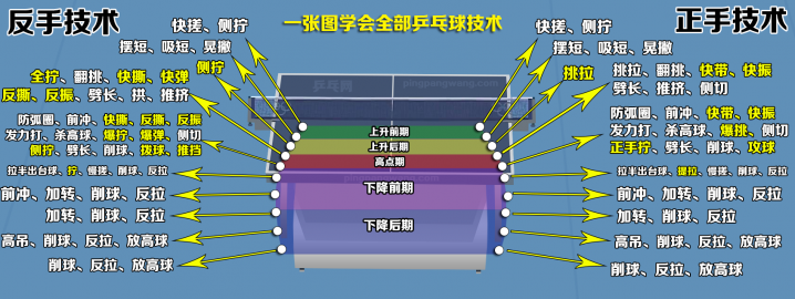 乒乓球和台球哪个技术含量高(乒乓球技术汇总数据库！一张图学会全部乒乓球技术！)