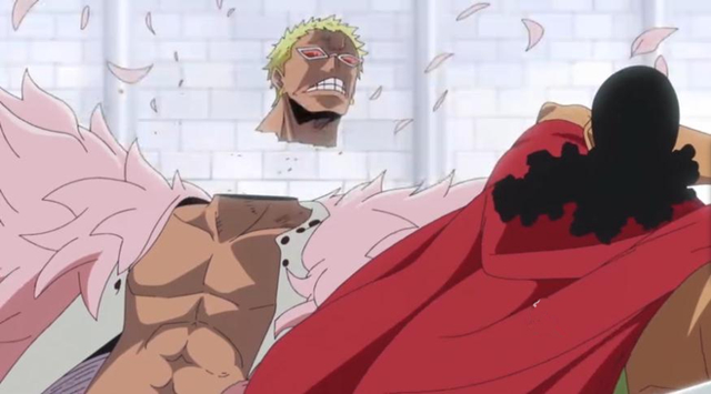 居鲁士vs迪亚曼蒂(《海贼王》居鲁士两次砍向七武海明哥,明哥都是这幅