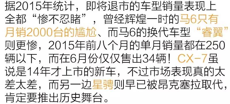 马自达3星骋/睿翼等车型要退市了，有情节的请抓紧买！