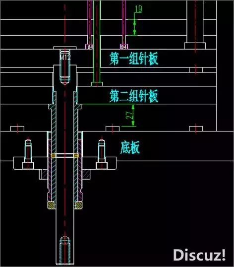 出口模扣机的用法之Z169两次顶出