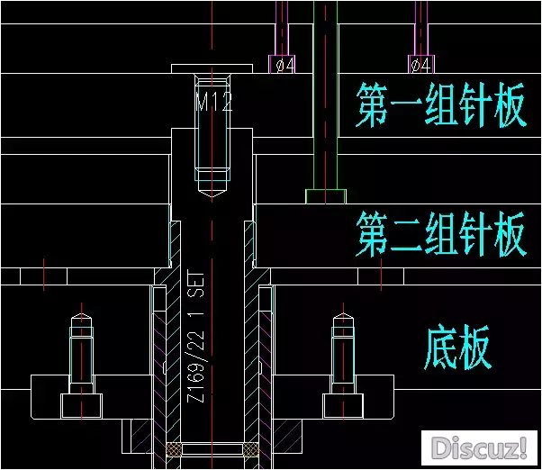 出口模扣机的用法之Z169两次顶出