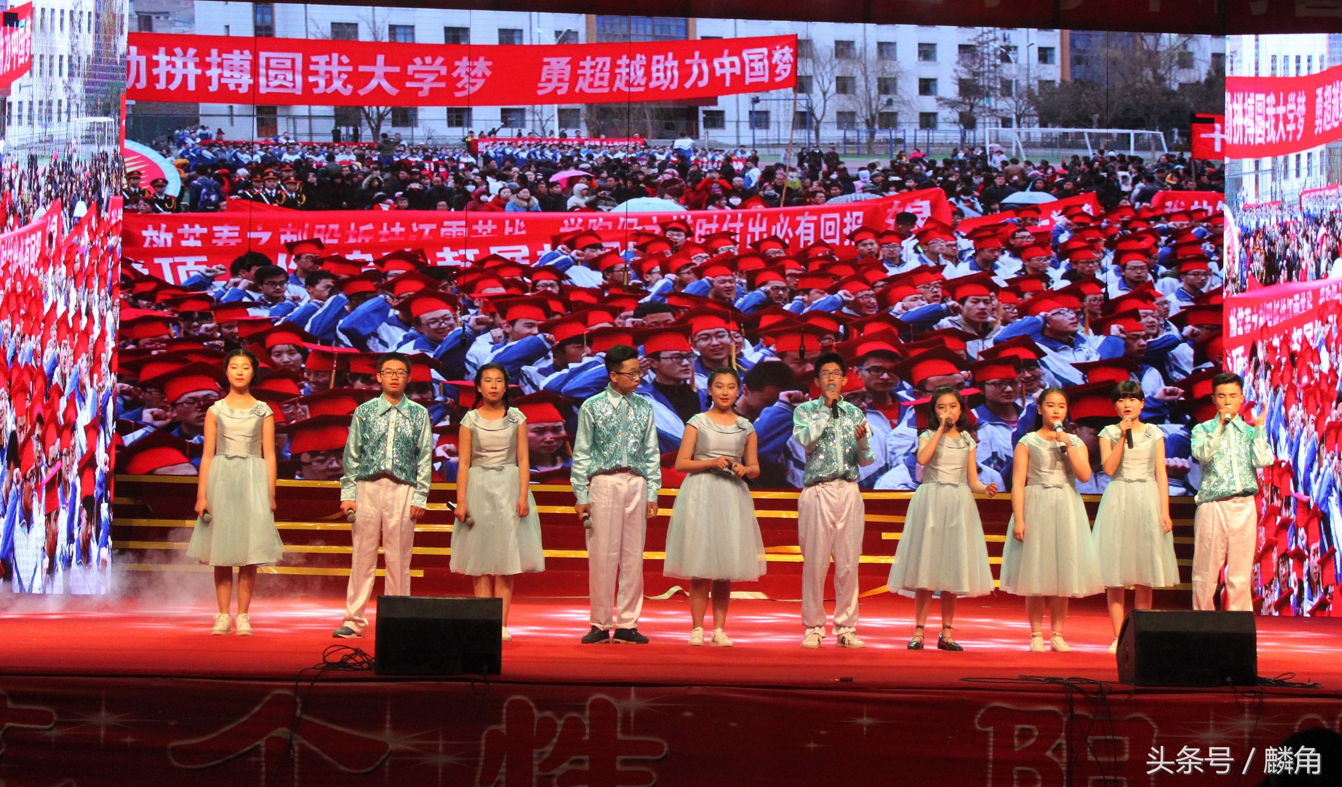 自信！面对高考会宁一中师生用艺术的形式淡定面对