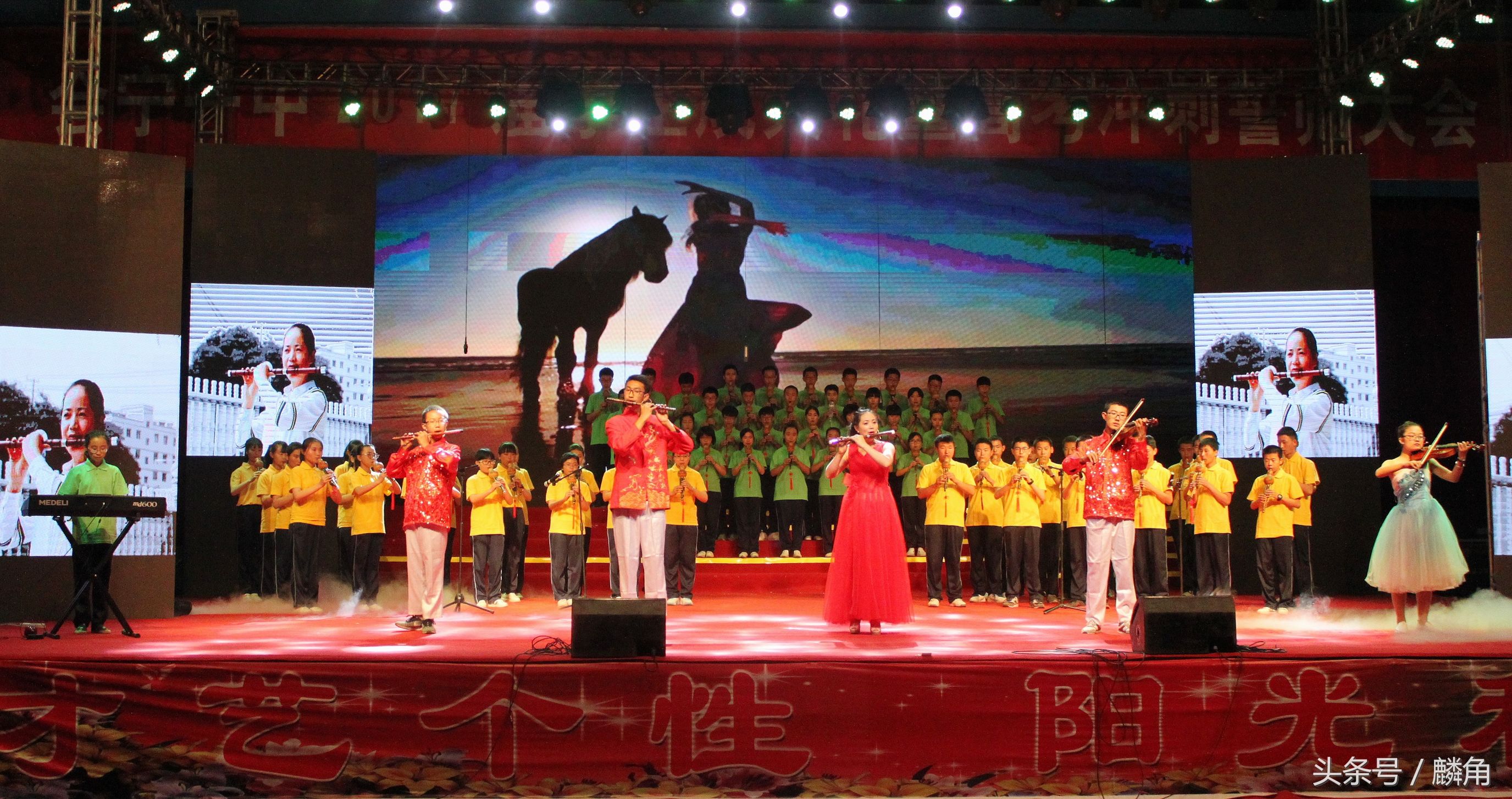 自信！面对高考会宁一中师生用艺术的形式淡定面对