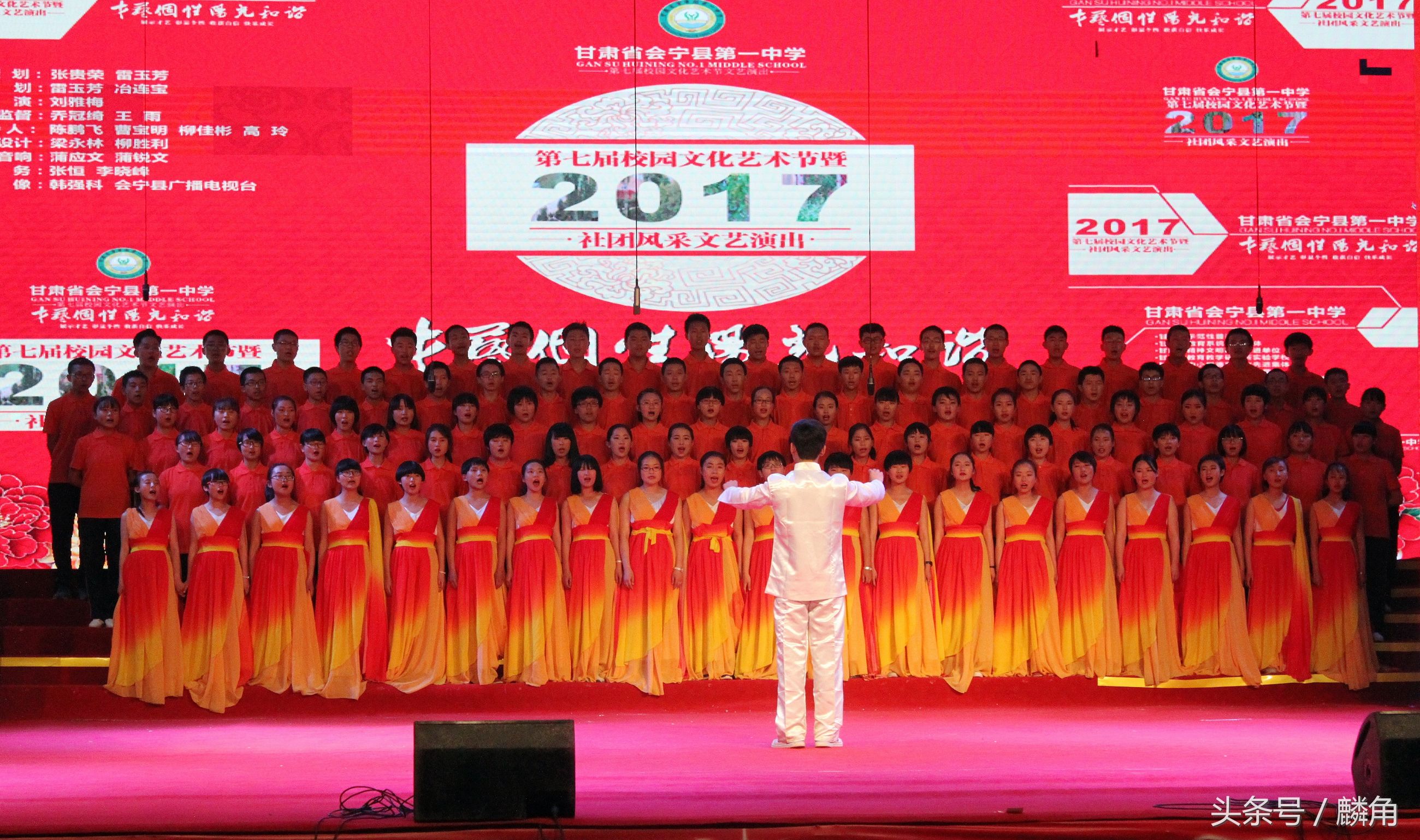 自信！面对高考会宁一中师生用艺术的形式淡定面对