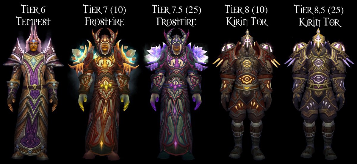 魔兽玩家整理魔兽世界历代套装掉落兑换预览