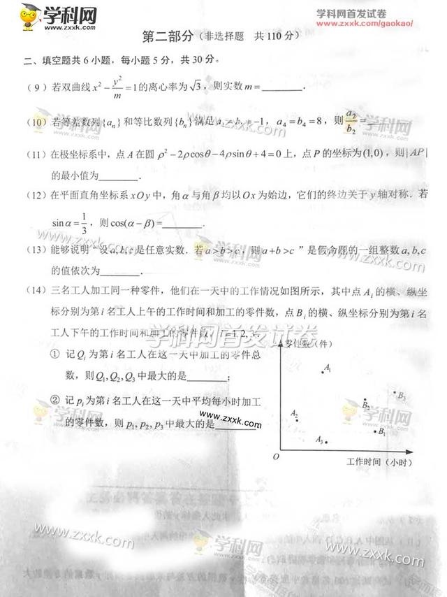 2017北京高考数学文理科试题汇总