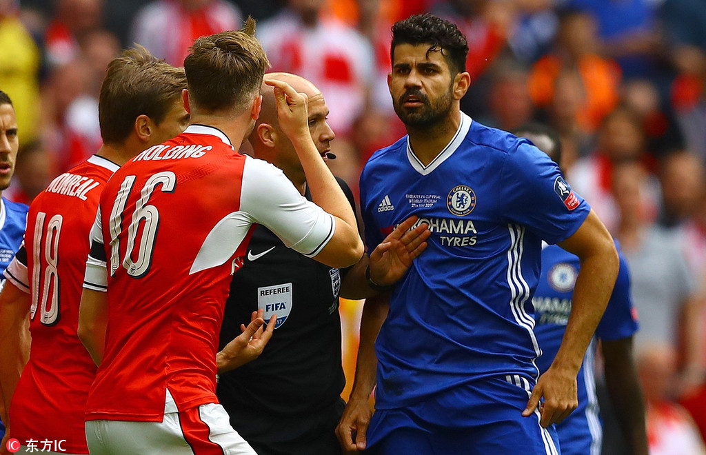 迭戈-科斯塔与霍尔丁发生冲突.