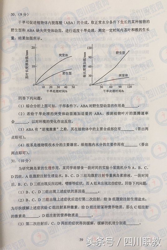 2017年四川省高考真题及答案汇总（全）