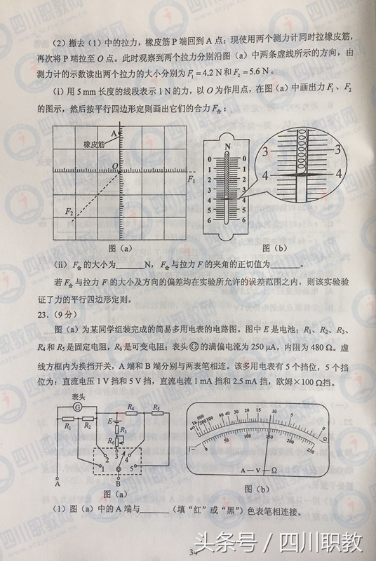 2017年四川省高考真题及答案汇总（全）