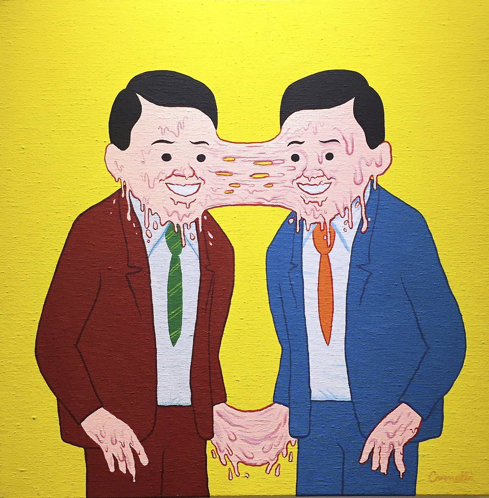 他画人性的"阴暗面",暴力地说出人们对社交媒体的畸型依赖