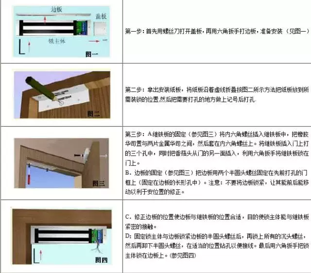 门禁系统锁安装标准方法介绍