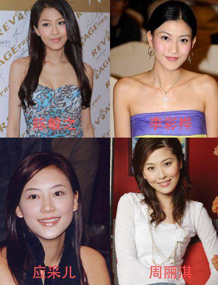 相较于白百何王珞丹这两个长得像的女星，香港娱乐圈这些撞脸明星关系大多都要好，除了最后这两位！