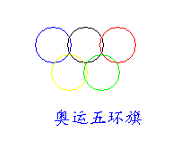 来画一个奥运五环旗吧！