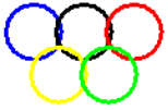 奥运五环旗绘制方法：五个圆环的排列与颜色搭配技巧