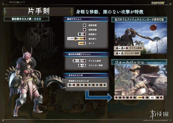 《怪物猎人世界》PS4版基本操作指南 全武器全新动作出招表公开