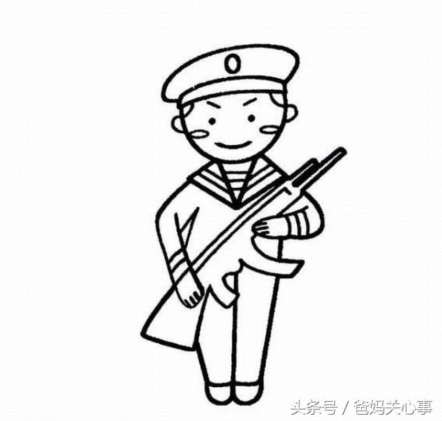 红军怎么画简笔画