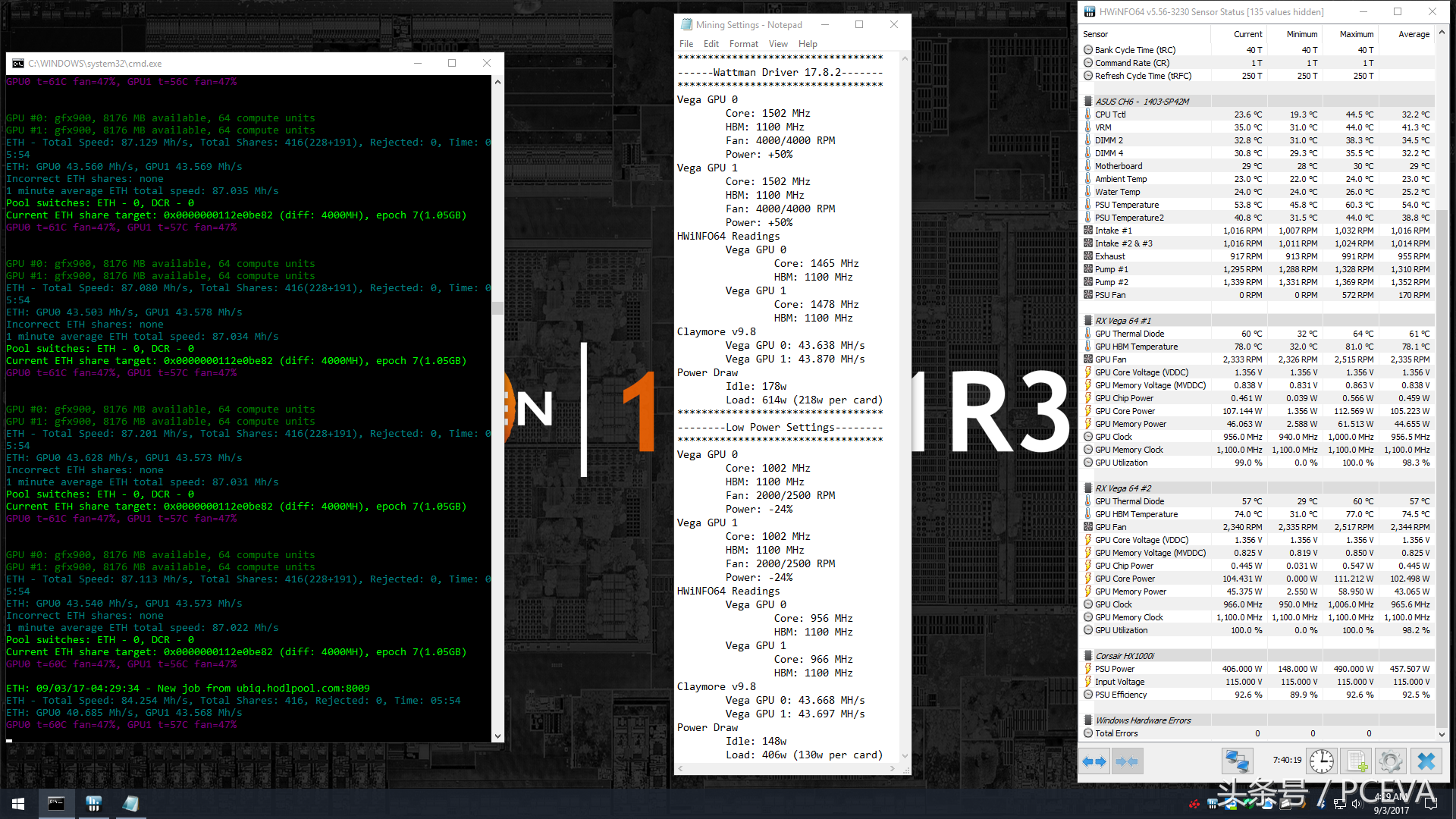 还有这种操作？RX VEGA简单设置一下挖矿收益就可以翻倍！