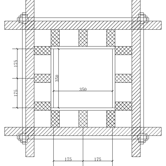 没有对拉螺栓的矩形柱350*350模板安全验算 高度2800