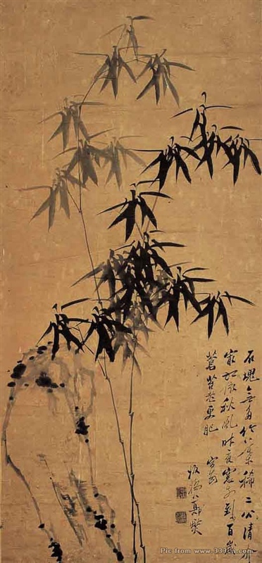 郑板桥竹石图真迹高清郑板桥竹子图片