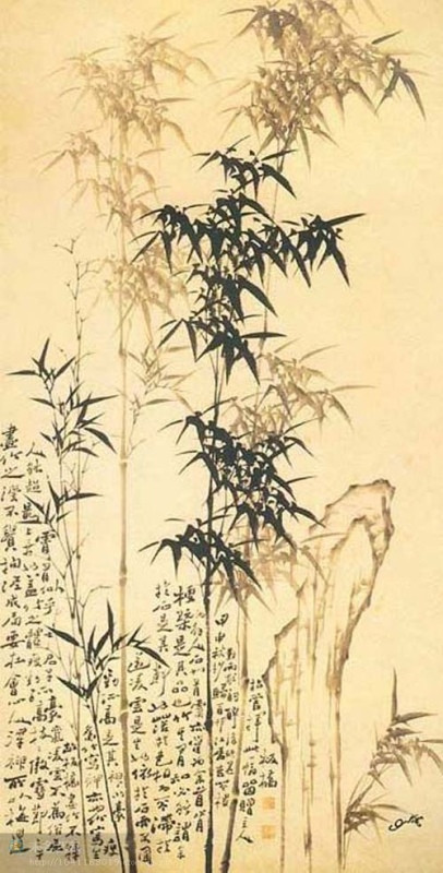 郑板桥竹石图真迹高清郑板桥竹子图片