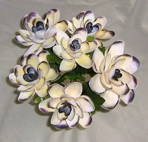 幼儿园废物利用手工:创意涂鸦粘贴,打造立体贝壳花装饰,美呆了