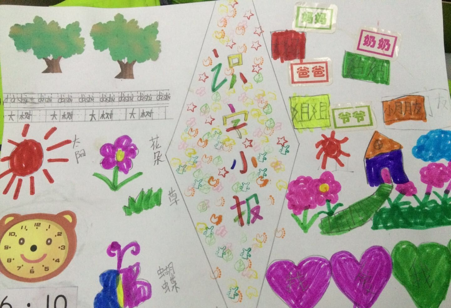 一年级的识字小报看过来