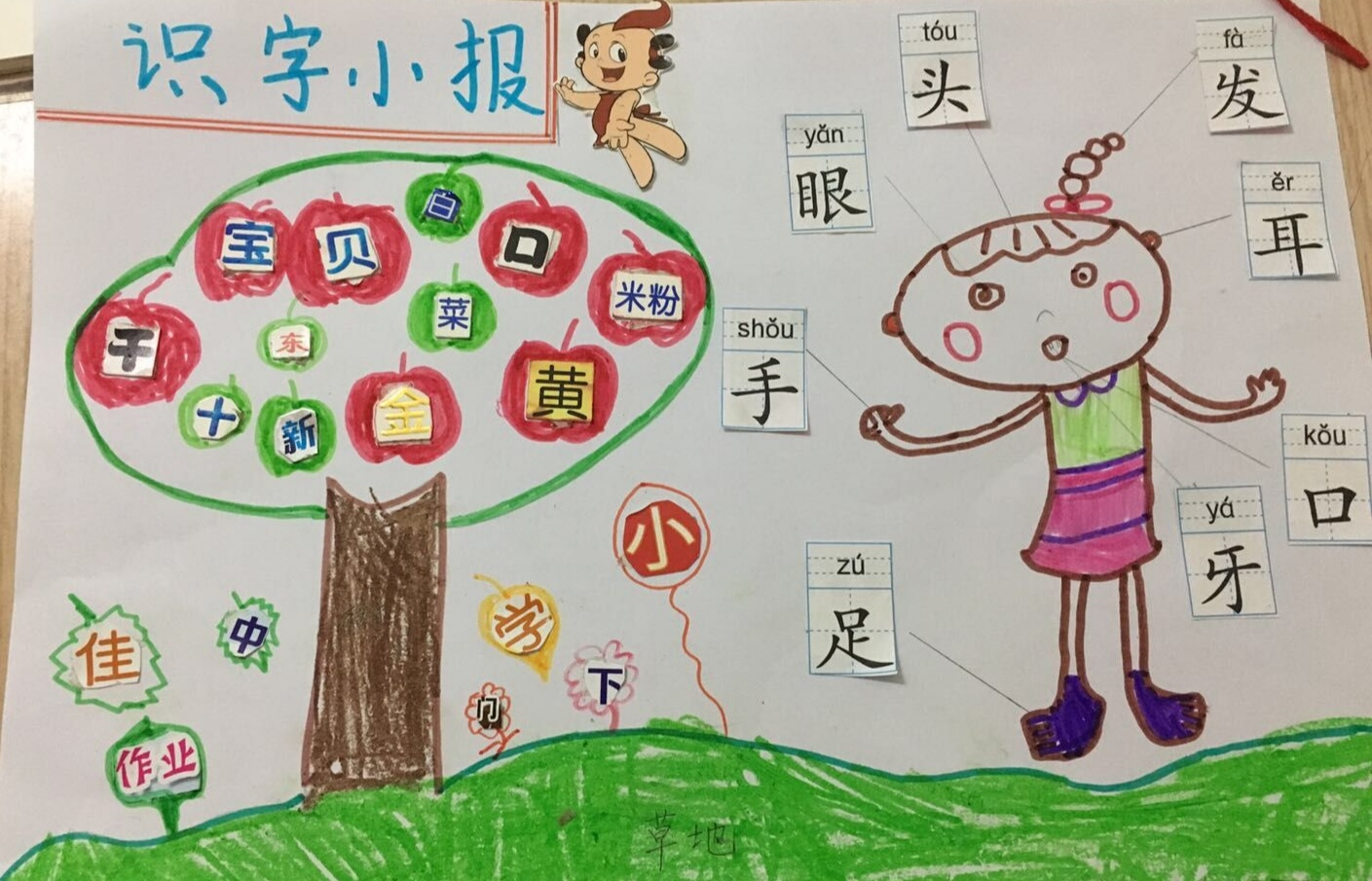 一年级的识字小报看过来