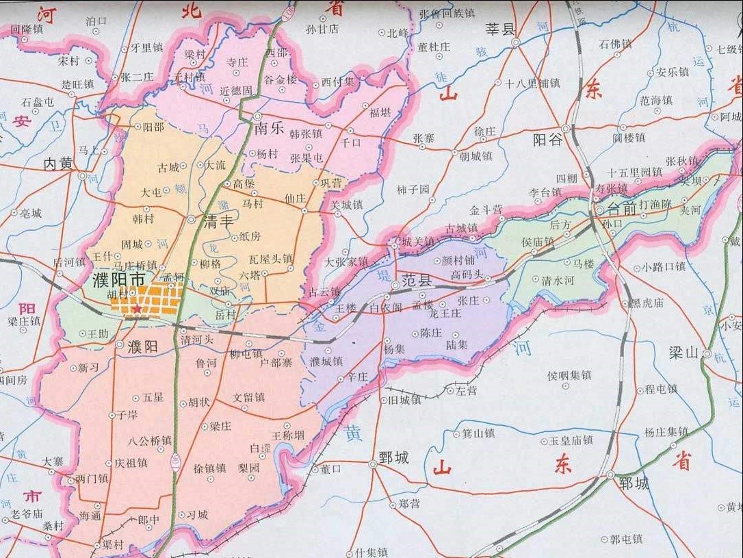 河南一个县与山东六个县接壤，仅临河南一个县