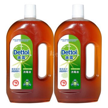 Dettol 滴露 消毒液 组合装 (1.2L+1.2L)*2件99.8元包邮（199.8-100）