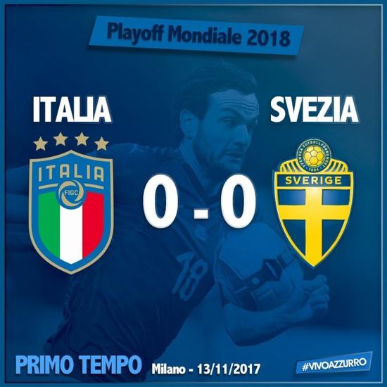 意大利最近比分(附加赛-意大利总比分0-1不敌瑞典 59年来首次无缘世界杯！)