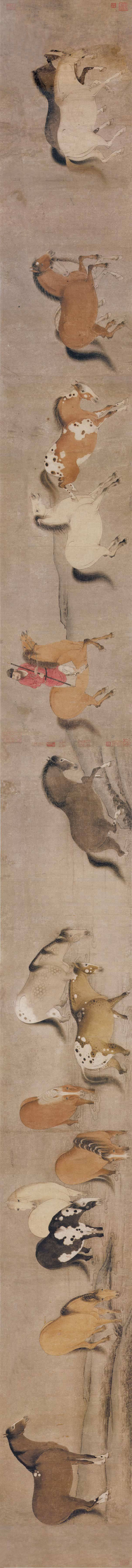 品读长卷画之韩幹《马十六匹图》