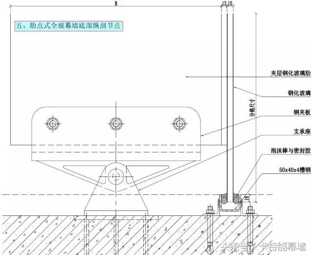 学无止境，打包带走肋点式全玻幕墙标准节点图