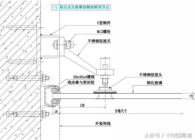 学无止境，打包带走肋点式全玻幕墙标准节点图