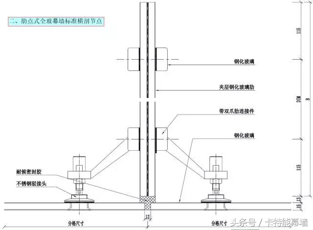 学无止境，打包带走肋点式全玻幕墙标准节点图