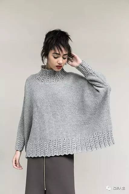 平针织法(女士毛衣就该这么织!经典实穿还耐看,花样简单新手也能织!
