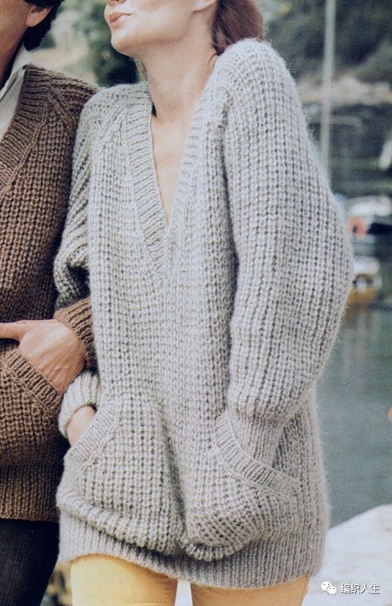 平针织法(女士毛衣就该这么织!经典实穿还耐看,花样简单新手也能织!