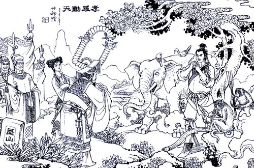 乌鸦反哺、羊羔跪乳和二十四孝的故事