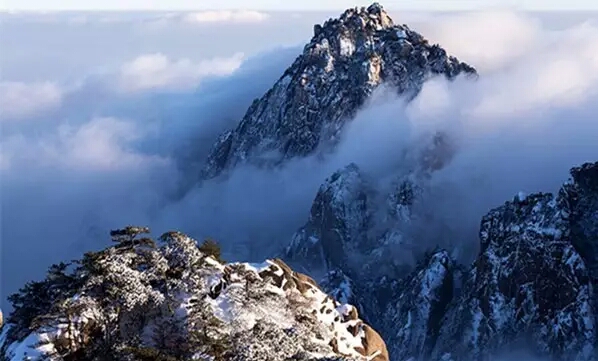 『诗词赏析』：山窗寒夜时，听雪洒竹林《名山胜景美雪图请珍藏》