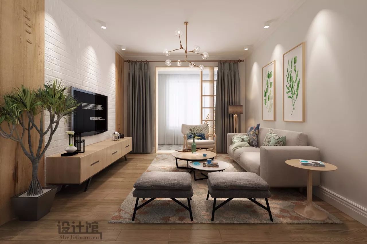 86㎡北欧二房，小年轻的简约婚房！（含详细施工图）